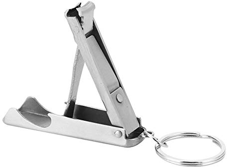 Keyring Nail Clippers, Outdoor Multi-function 2 in 1 Mini Tool Key Chain Ring Nail Cutter Clippers Bottle Opener