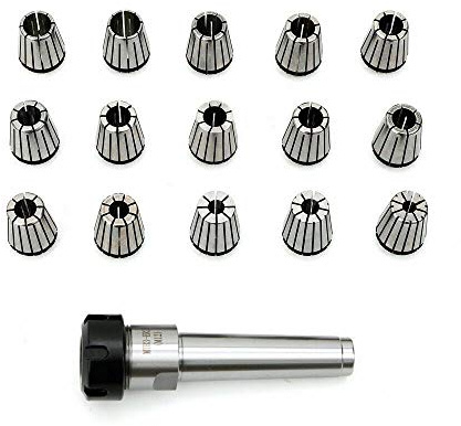 15x Spannzangensatz Spannzangenfutter Spannzangenfutter Spannfutter Spannzange Mit MK2 MK3 MK4 M10 M12 M16 ER25 Spannbereich 2-16mm (Kegel : MK3)