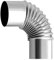 Luckxing Bogenknie Silber, Winkel Von 90°, Abgasrohr Aus Feueraluminiertem Stahl, Rostfreier Rohrbogen, 90° Gerippt 60mm Durchmesser Ofenrohr Rauchrohr Feueraluminiert Silber 90° Bogenknie Winkel