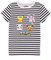 Pokemon T-Shirt Mädchen gestreiftes Pikachu Eevee Sylveon Charakter Top 7-8 Jahre