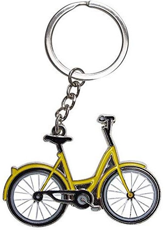 Générique Porte-clés, Bijou de Sac vélo Jaune en Acier inoxydable.