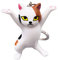 Shining crown Porte-clés chat, porte-clés chat mignon, dessin animé enchanteur chat porte-clés, multicolore, Medium