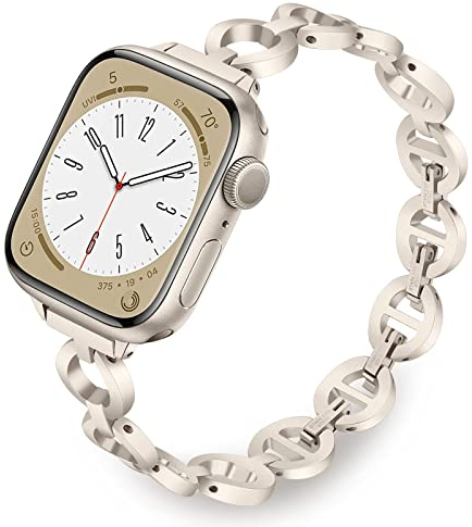 TRUMiRR Ersatz für Apple Watch 10 42mm/Apple Watch 9 8 7 41mm/SE(2.Generation) 40mm Armband, Mesh Gewebte Edelstahl Uhrenarmband Metall Armband für iWatch SE Series 10 9 8 7 6 5 4 3 2 1