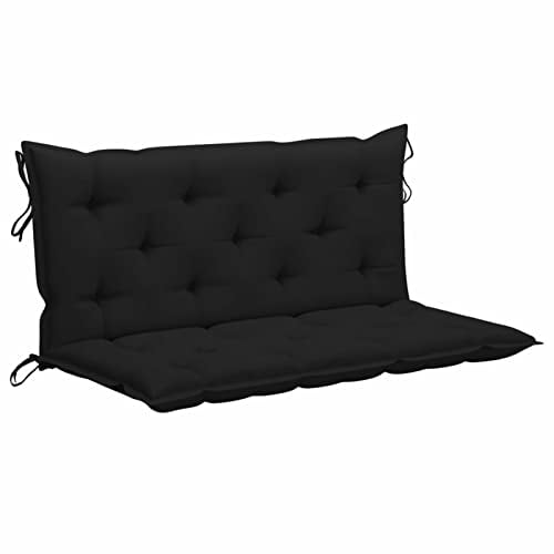 Keketa Auflage für Hollywoodschaukel Gartenschaukel Bankkissen Bankauflage |Sitzkissen Rückenkissen| Auflage mit Rückenteil für Bank Gartenschaukelkissen Anthrazit 150 cm Stoff