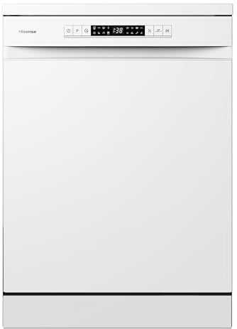 Hisense HS622E90WUK Freestanding Standard Dishwasher 85cm High - E Rated, White, 24 x 23 x 33 inches (L x W x H) [Energy Class E]