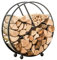 WESTMANN KAMINLICHT CookKing Kaminholzregal Diego, Rundes Brennholzregal innen & außen, Verschiedene Fächer für Holzscheite, Stahl, Schwarz, 82x80cm