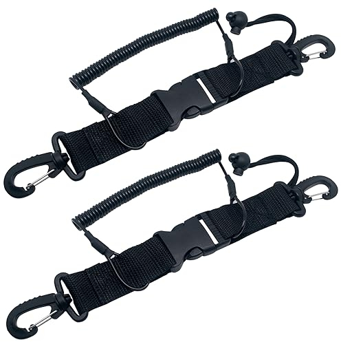 XINSUO® Tauchen Spiralkabel,2 Stück Spiralkabel Tauchen Kamera,Tauchkamera SchlüSselband,Anti-Verlust-Taucher-Lanyard,Tauchkamera-Lanyard,Geeignet Zum Tauchen Und Bergsteigen (Schwarz)