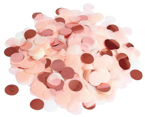 120 g de confettis à paillettes or rose - Confettis ronds colorés - Décoration de fête - Accessoires de remplissage de ballons - Convient pour les mariages, les anniversaires, les baptêmes, la