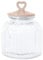 INTRECCI Barattolo Contenitore in Vetro con Tappo a Cuore Certificato per Alimenti, Barattoli Contenitori con Coperchio Organizer Cucina Caffè Sale Biscotti Pasta Caramelle (Rotondo Tortora 2900 ML)