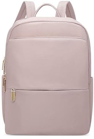 DEEVORCA Moda Zaino Donna Casuale Lavoro Zaino Per Laptop Da 14 Pollici Quotidiano Borse A Tracolla Shopping Scuola Viaggio Nylon Impermeabile Leggero Antifurto Zaini Multitasche Rosa