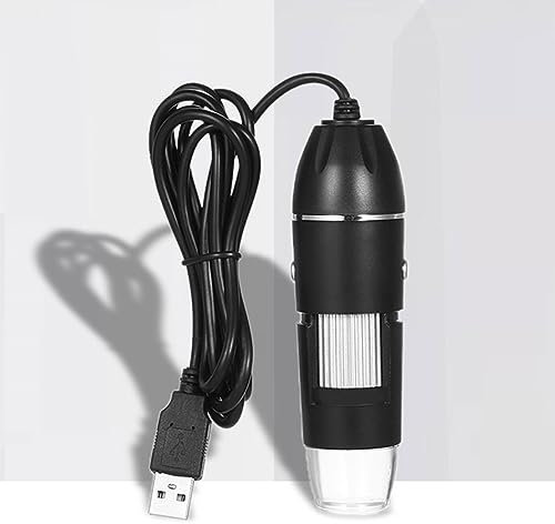 Fotocamera per Microscopio Digitale da 50X a 1600X, Fotocamera per Microscopio USB Tipo C 8 LED per PC Telefonico, Misura di Registrazione delle Catture