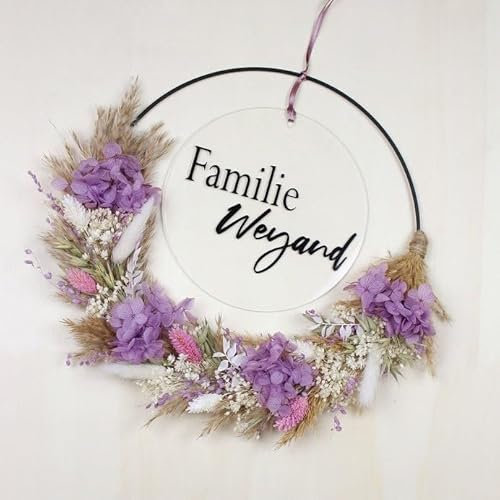 Trockenblumenkranz personalisiert