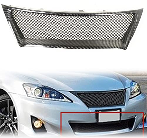 Grill Kühlergrill Für Lexus IS IS250 IS350 2011–2013 JMD F Sport 4-Türer Echt-Carbon-Faser-Auto Obere Stoßstange Haubenabdeckung Mesh-Gitter