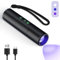 Aiffoto Torcia UV portatile, luce nera, 2000 mAh, ricaricabile, 365 nm, 395 nm, 7000 K, luce LED 3 in 1, zoomabile, per polimerizzazione in resina UV, rilevatore di urina per animali domestici,