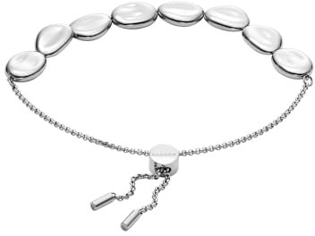 SKAGEN - Bracelet de perles à pampilles Anja Pebble en acier inoxydable argenté, pour femme, SKJ1832040
