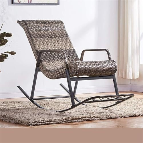 Leichter Siesta-Sessel für Erwachsene zu Hause, alter Mann, Loungesessel für den Außenbereich, Korbsessel für den Balkon, moderner Freizeitstuhl, Schaukelstuhl für den Außenbereich, Terrasse, Garten,