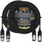 WORLDS BEST CABLES 2 Units - 6 Meter - WBC-PRO-QUAD Ultra-Silent Ultra-Flexible Balanced Star-Quad Cable with Amphenol Male & Female XLR Plugs & Black Tweed Jacket