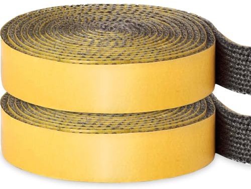 JOAASU Joint Insert Cheminée, 2 Piecès Joint Poêle à Bois, Joint de Cheminée Autocollant, Résistant à la Chaleur 500 Degrés Celsius pour Poêle, Cheminée, Tube Poele, Porte de Four (3mm x 10mm x 2.5m)