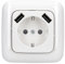 Busch-Jaeger 2x USB Steckdosen-Set: 20 EUCB2USB-214 USB-Steckdose + 2511-214 1-fach Rahmen Alpinweiß Reflex SI
