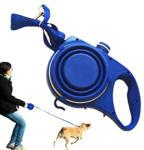 Dog Water Bottle Holder Neck Strap - leashh | Comfortable Grip Retractable Dog Strap | Dog Water Bottle Holder Neck Strap | Dog Lead with Water Dispenser for Outings, Festivals and Traveling