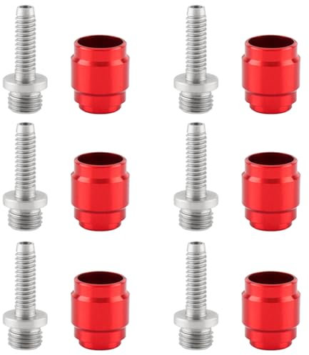 6 Satz Scheibenbremsen Oliveneinsatz, Fahrrad Hydraulische Bremse Oliv Fahrrad Bremsschlauch Olive und Verbindungseinsatz Kit für AVID Fahrräder und Ersatzteile