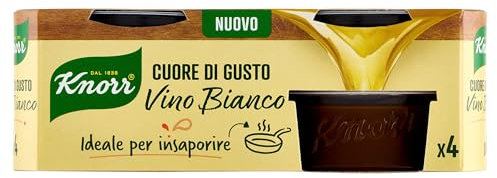 Knorr Cuore di Gusto Vino Bianco, Pronto da Sciogliere in Padella, Vegano, Senza Glutine, 4 Vaschette da 28g