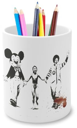 Fabulous Pot à Crayon en Céramique - Banksy Napalm Mickey Ronald Guerre Vietnam - 325 ml