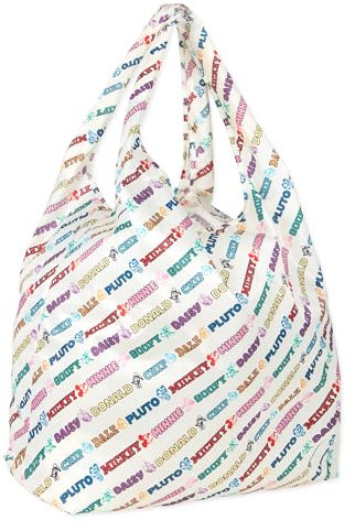 Bumkins Wiederverwendbare Einkaufstasche für Damen, großer Boho-Stil mit Griffen, faltbar, waschbar, Schultergurte, B1 Mickey & Friends Varsity, Einheitsgröße