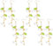 UNICRAFTALE 4 Paar Goldfarbene Baumelnde Blumenblatt Ohrringe, Weiße Feenblumen, Edelstahl, Dangle, Hebel Rückseite, Post Fassung, 8 Count, 25 Millimeter, Poliert, Ohrringe
