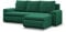 Mebligo - Ecksofa mit Schlaffunktion und 2 Bettkasten Dunkelblau 230x89x159 (BxHxT) FORESTA - Rechts Eckcouch, Sofas & Couches, Couch L Form, Cauchsofa, Sofa Wohnzimmer