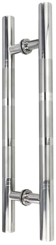 Paire De Poignées De Porte De Douche Chromées, Poignée De Porte Coulissante En Verre Avec Finition Entièrement En Acier Inoxydable Poli, Poignée De Porte De Remplacement(Pitch-60cm)