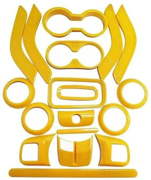 Borde cubierta panel engranajes Para Wrangler para JK para JKU 2011-18 decoración de coche volante y embellecedor de salida de aire de consola central