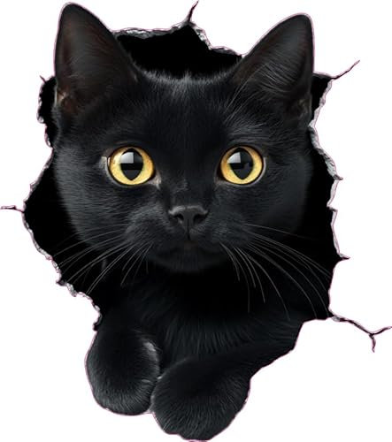 x4 Black Manx Cat Vinyl Stickers Cover Marks Non Transparent Waterproof Kitten Decals 1@20cm Tall & 3@7cm Tall Ideal for Toilet, Wall, Car, Phone case & More.