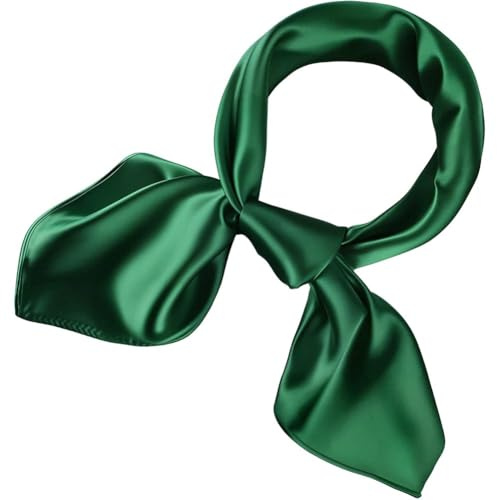 UK_Stone Damen Bandana Kopftuch Seidenschal Seidentuch Halstuch Nickituch 100% Seide Multifunktion Schal Unifarben 50 x 50cm,