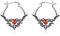 JERWLI Fledermaus-Ohrringe 925er Sterlingsilber Halloween-Creolen Gothic-Fledermaus Gothic-Halloween-Schmuck Geschenk für Frauen