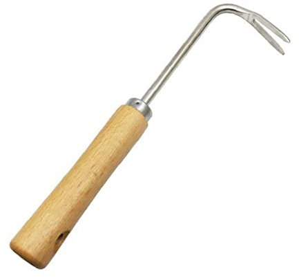 HDOYTXXM Gancho de malezas de hierba removedor de raíces comerciante de madera bonsái gancho para hierba tenaz jardín planta malezas herramienta suelo suelto V gancho