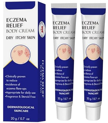 Crème Anti-Eczéma,Action Anti-Démangeaisons et Antifongique Apaise et Calme les Peaux Irritées, Rouges, Sèches et Squameuses (2)