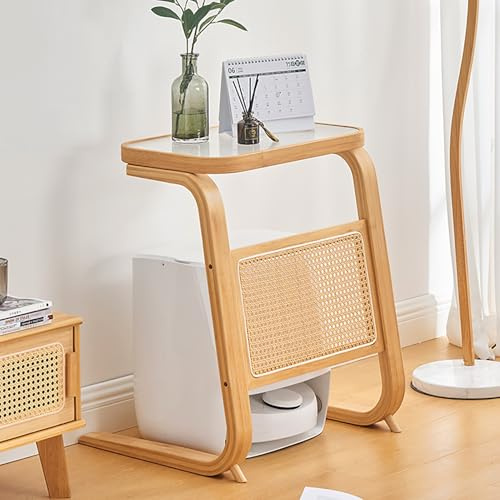 JHDXL Saugroboter Ständer Staubsauger Beistelltisch, Wohnzimmer Roboter Schrank, Platzsparender Holzschrank, für Zuhause Büro Wohnzimmer Garage Ecke Un