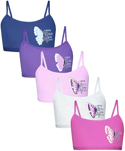 TupTam Mädchen Bustier mit Spaghettiträger 5er Pack