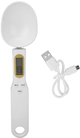 Digitale Löffelwaage, multifunktionaler elektronischer Messlöffel mit LCD-Display, hochpräziser Sperrbildschirm für Maskenpulver, Küche, Backen, ABS-Material
