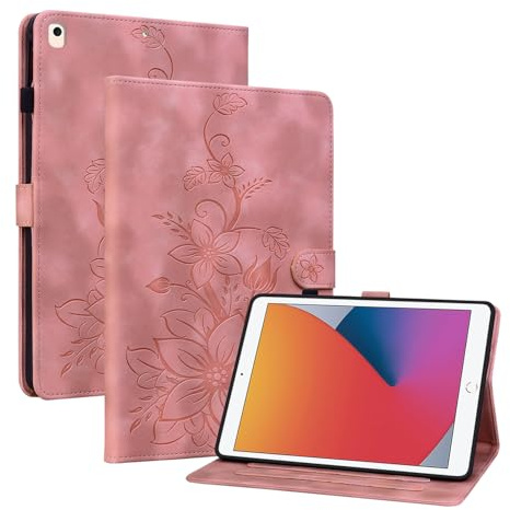 KEDBBAO Case for iPad Air 3rd 10.5 2019 / iPad Pro 10.5 2017, Auto Wake/Sleep with Pencil Holder Magnetic Clasp Stand Cover Case, Pink
