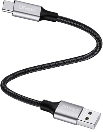 OTraki Cavo USB C 20 cm, USB2.0 Nylon Cavo Ricarica Rapida Type C per Auto Compatibili con iPhone 17 16 15 Pro Max Plus, con Galaxy S25 S24 A16 A56, con Pixel 10 9 iPad Air