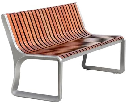 Outdoor Bank mit Rückenlehne aus Holz, 2 Personen Parksitz, 180 cm Terrassenfell für Garten, Hinterhof und Freizeit
