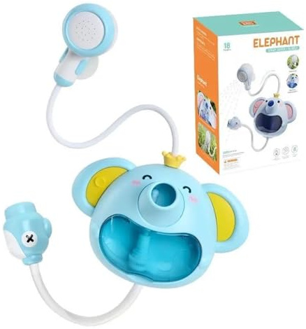 ALCXAZS Ducha de Elefante eléctrica, práctico Interruptor de un Clic, Tanque Agua Burbujas, se Puede Desmontar para una fácil Limpieza