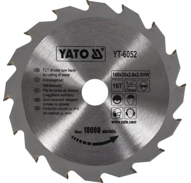 TCT BLADE FOR WOOD 140X16TX20 MM