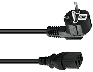 OMNITRONIC Kaltgeräte Netzkabel 3x1,5 10m sw