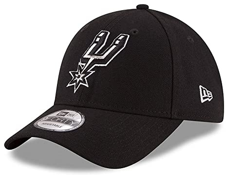 New Era San Antonio Spurs 9forty Verstellbare Kappe, The League, Schwarz, Einheitsgröße