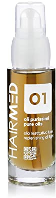 HAIRMED - O1 Öl für trockenes Haar - Sofortiger Glanz, für glattes, seidiges Haar, mit Argan-, Macadamia- und Jojobaöl - 30 ml