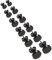 kuou 6 Pairs Black Earrings, 3-8mm Stainless Steel Mens Earrings Round Studs Earrings for Men Women