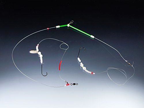 Balzer Edition Sea Surf Rig 125cm 2 Haken Gr. 1 - Plattfischsystem für Schollen, Flundern & Butts, Plattfischvorfach, Meeresrig
